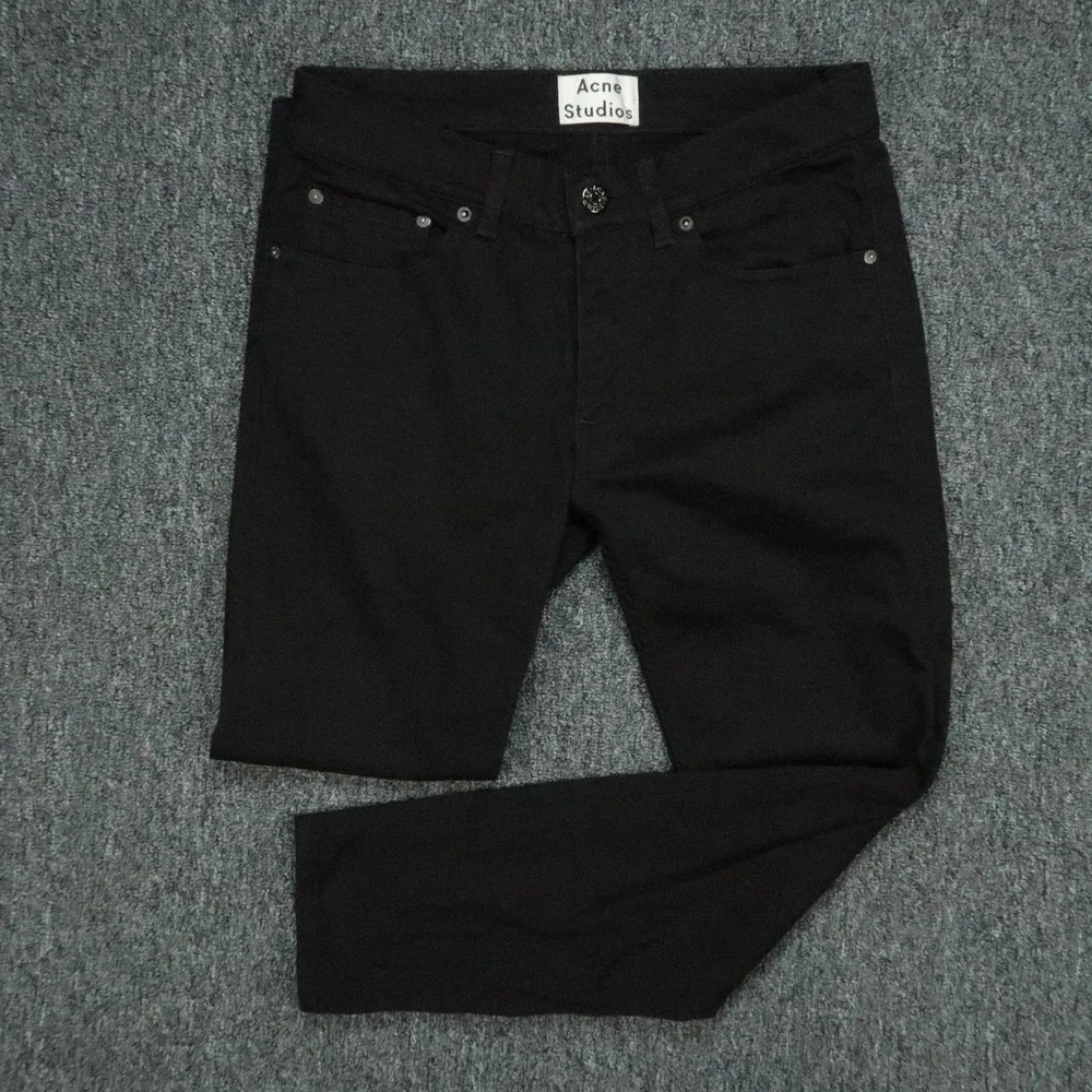 Acne Studios Jeans Mens 30x27 Black Ace Stay Cash Slim Straight 5 Pocket